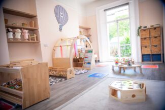 The interior of the Little Explorers baby room at Little Lodge Nursery in Leamington Spa